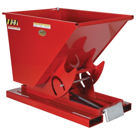 Vestil Light Duty Self-Dump Hopper .50 Cubic Yard 2000 lb Red D-50-LD-SR
